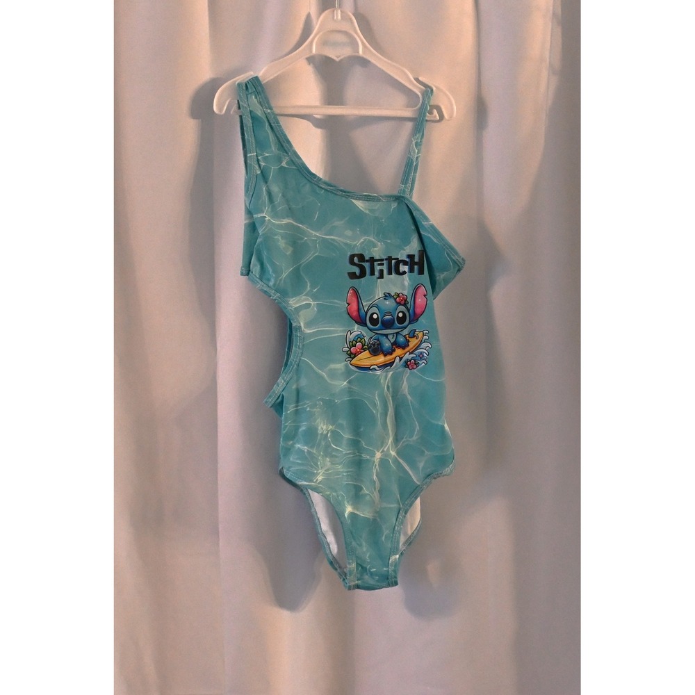 Disney Stitch One-Piece Swimsuit‎ Kids 13-14Y Like New